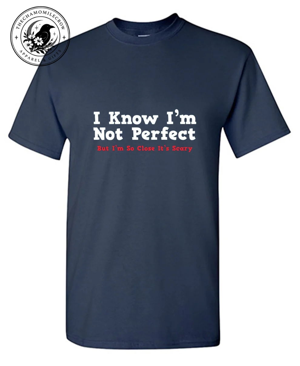 almost perfect slightly terrifying navy t-shirt