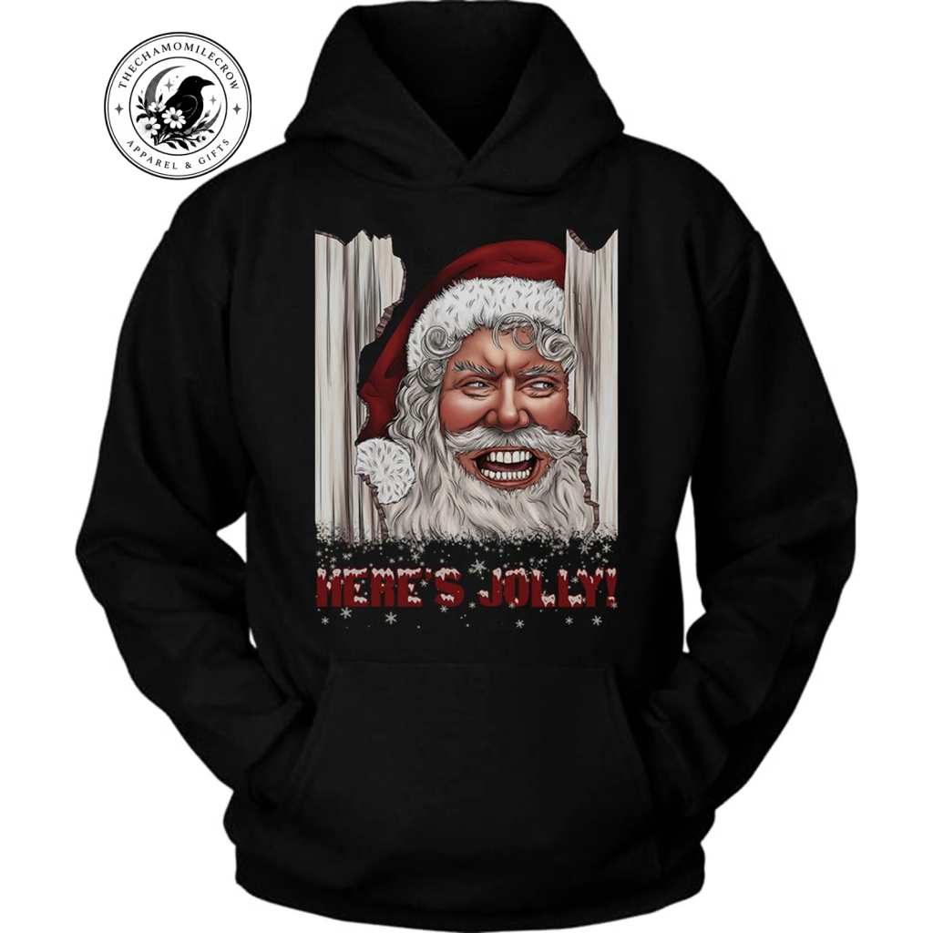 Jolly Horror Santa Hoodie, Funny Xmas Gift for Horror Movie Lovers Jolly Horror Santa Hoodie, Funny Xmas Gift for Horror Movie Lovers