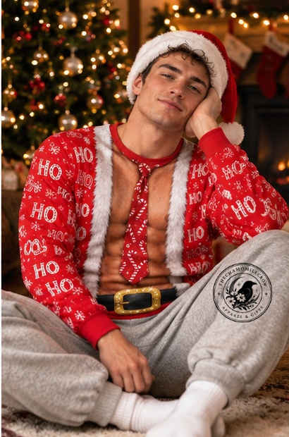 Thiết kế chưa có tên (2) Funny Ugly Christmas Sweatshirt, Santa Abs 3D Print, Husband Gag Gift — image 2