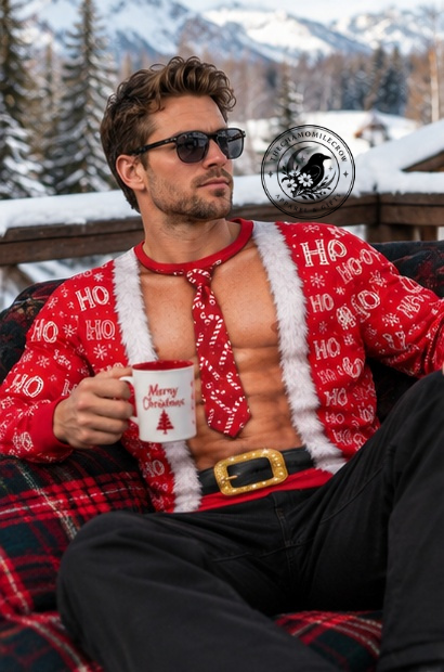 Thiết kế chưa có tên (3) Funny Ugly Christmas Sweatshirt, Santa Abs 3D Print, Husband Gag Gift — image 3